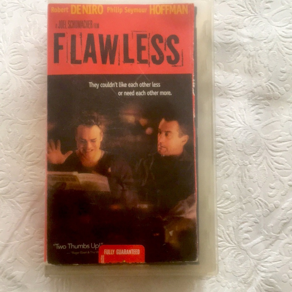3/$25 VTG. 1999 VHS#M907279 Video tape  FLAWLESS. Robert Deniro